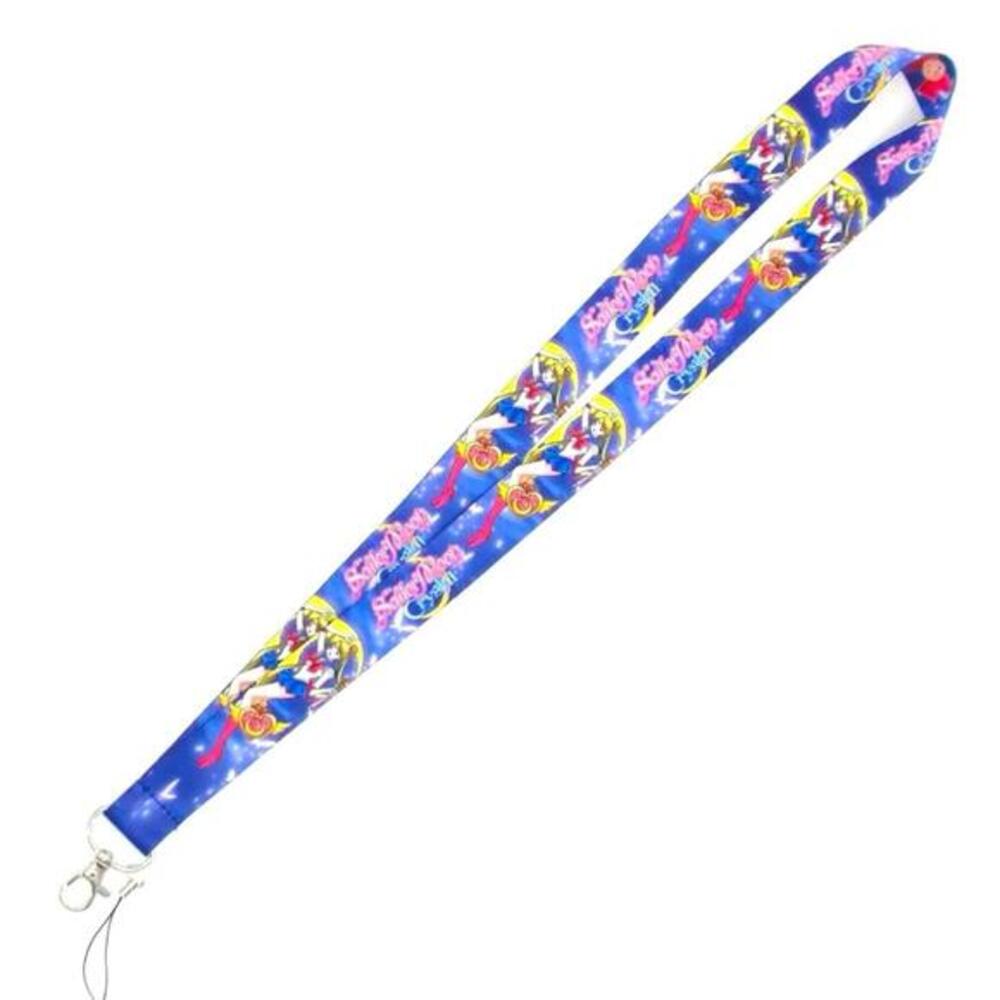 Sailor Moon Lanyard Keychain Badge ID Card Key Holder, Kawaii Anime